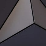 triangular pieces , gray